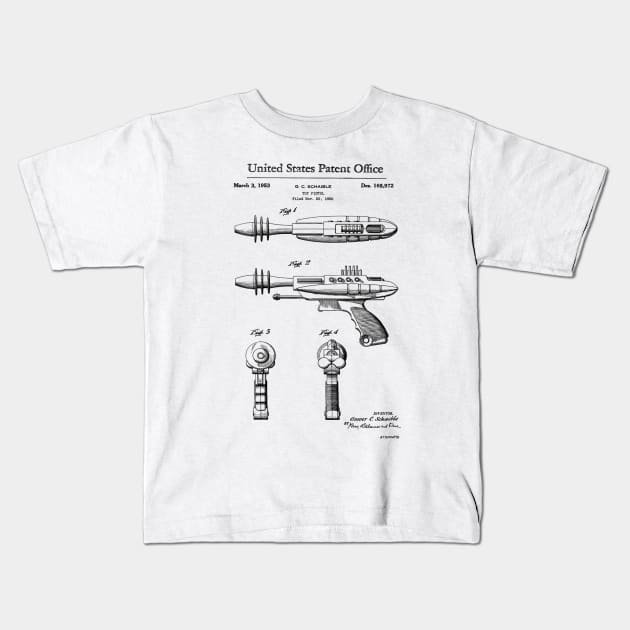 Laser Gun Toy Patent Black Kids T-Shirt by Luve